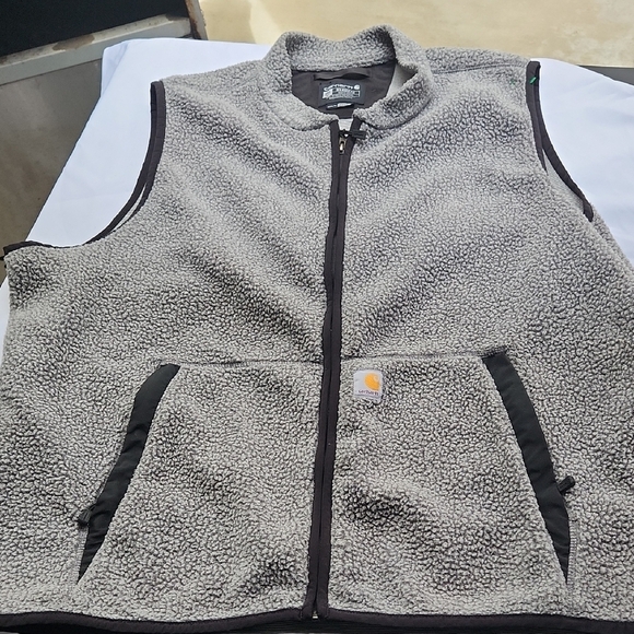 Carhartt Gray Sherpa Vest - Picture 1 of 6
